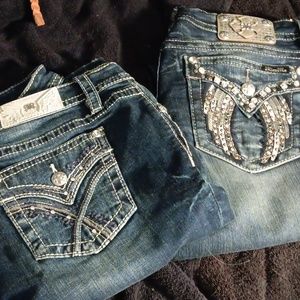 2 pairs miss me jeans size 30x32 boot cut both in great condition
